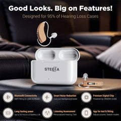 STZ Harmony ™ Rechargeable, Bluetooth RIC Digital Hearing aids - Steezia