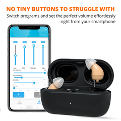 Minitone Pro ™ Discreet Rechargeable CIC Hearing Aids (App Controled)