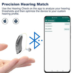 Behind ear hearing aids, Bluetooth with App control (Ref: SF101)
