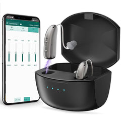 Rechargeable Behind ear hearing aids, Bluetooth with App control (Ref: R03L1)