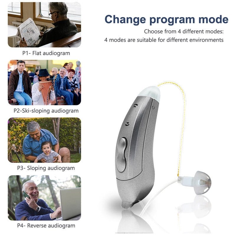 Behind ear hearing aids, Bluetooth with App control (Ref: SF101) - Steezia