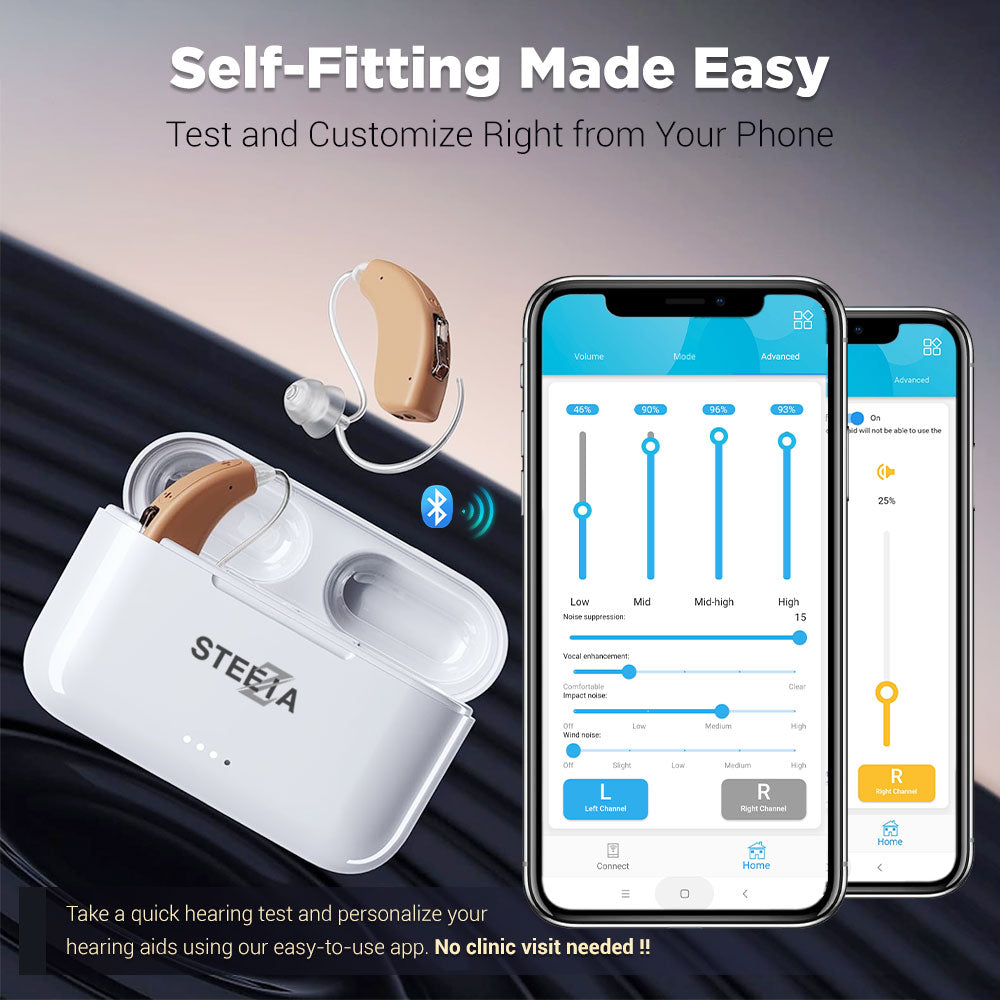 STZ Harmony ™ Rechargeable, Bluetooth RIC Digital Hearing aids - Steezia