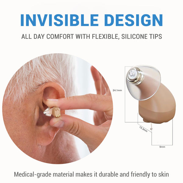 STZ Minitone ™ Rechargeable CIC hearing aids (Digital 16 channels chip) - Steezia