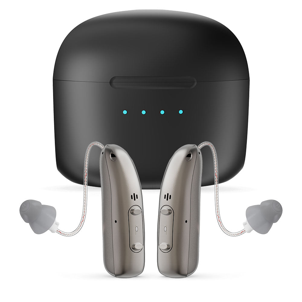 Rechargeable Behind ear hearing aids, Bluetooth with App control (Ref: R03L1)