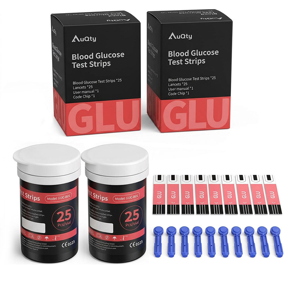 Glucose Test Strips for AuQty GUC the 3 In 1 Monitor - Steezia