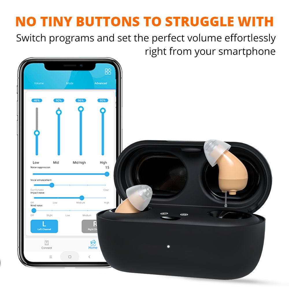 Minitone Pro ™ Discreet Rechargeable CIC Hearing Aids (App Controled) Secondary image