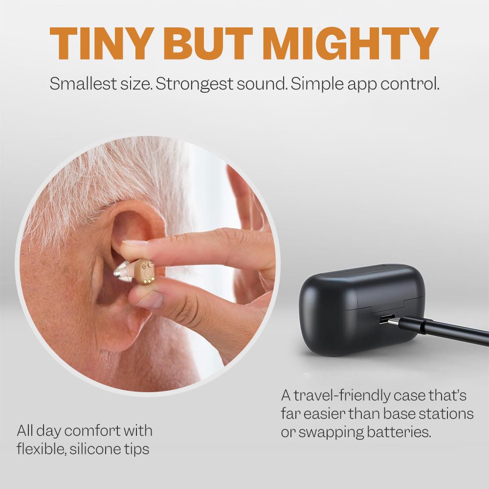 Minitone Pro ™ Discreet Rechargeable CIC Hearing Aids (App Controled) - Steezia