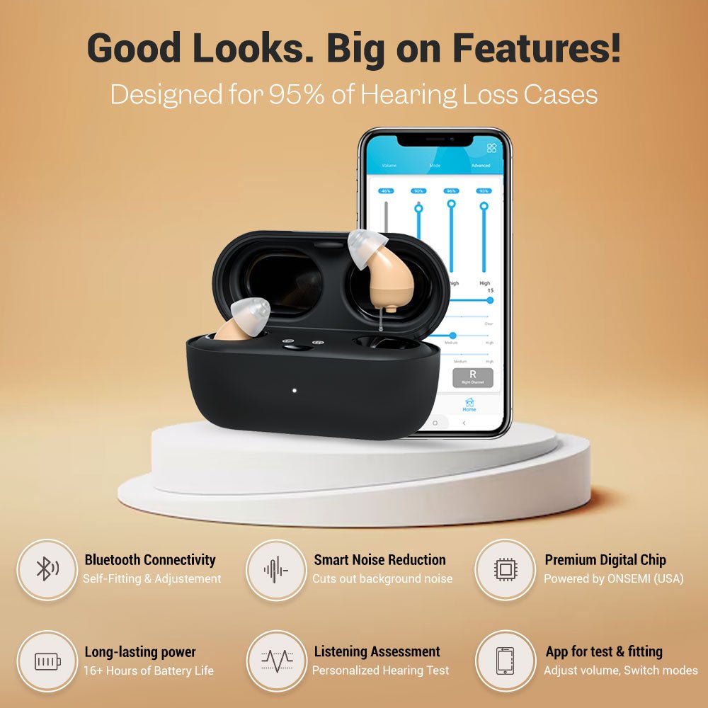 Minitone Pro ™ Discreet Rechargeable CIC Hearing Aids (App Controled) - Steezia