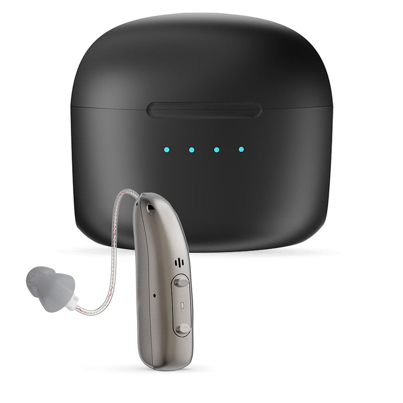 Rechargeable Behind ear hearing aids, Bluetooth with App control (Ref: R03L1) - Steezia