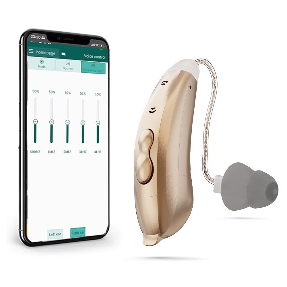 Behind ear hearing aids, Bluetooth with App control (Ref: SF101)