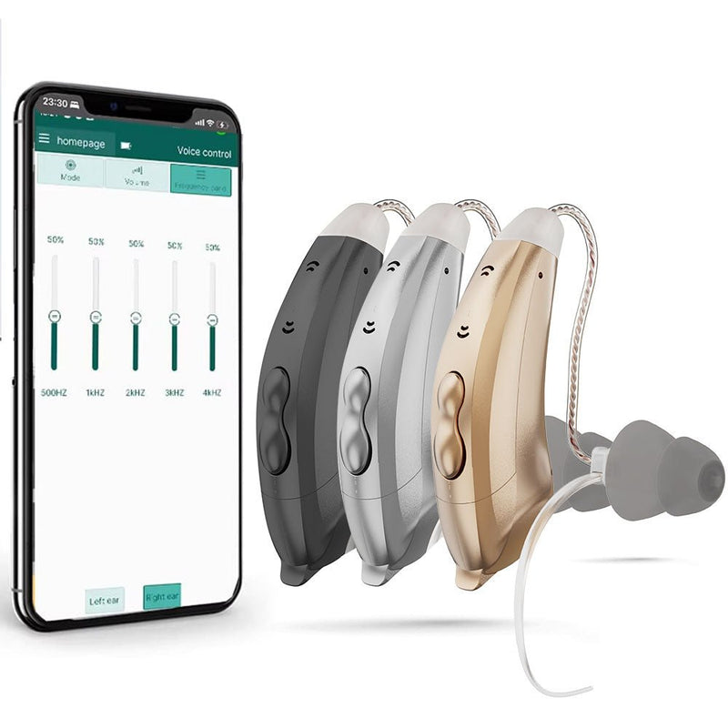 Behind ear hearing aids, Bluetooth with App control (Ref: SF101) - Steezia