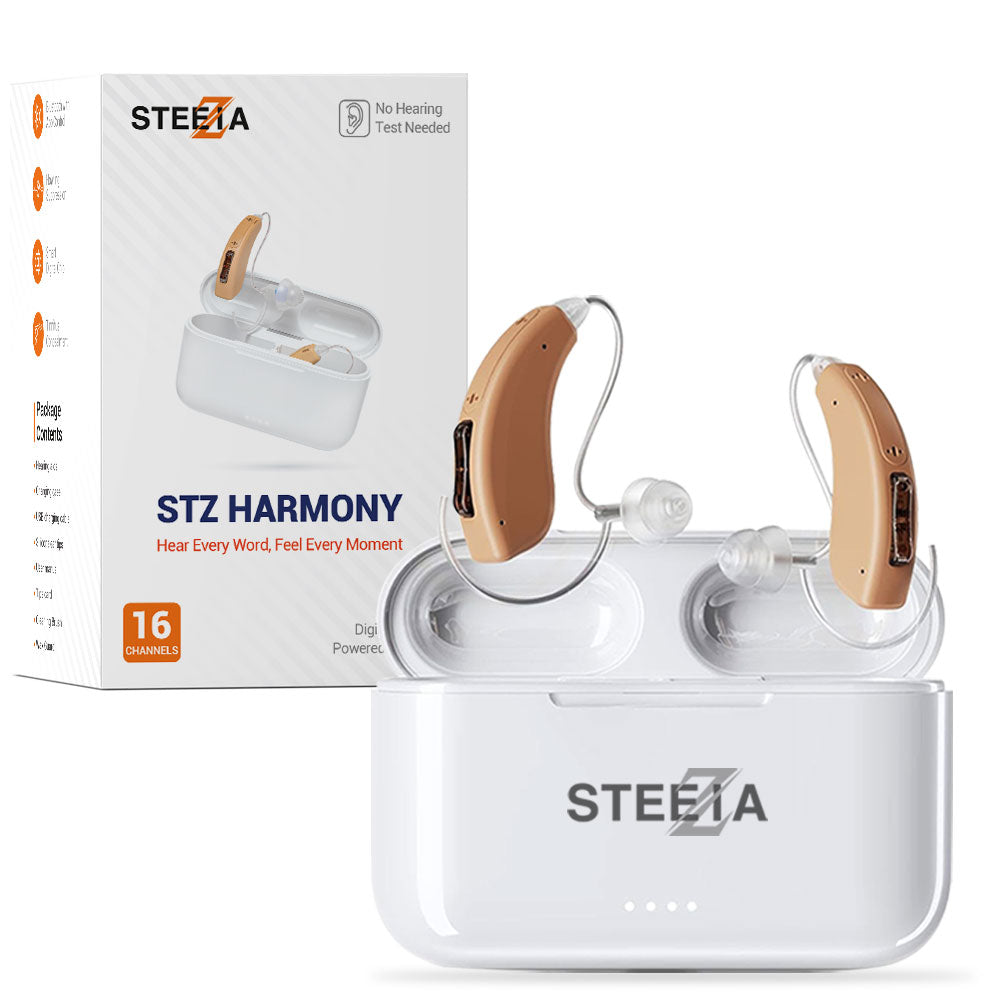 STZ Harmony ™ Rechargeable, Bluetooth RIC Digital Hearing aids - Steezia Main image