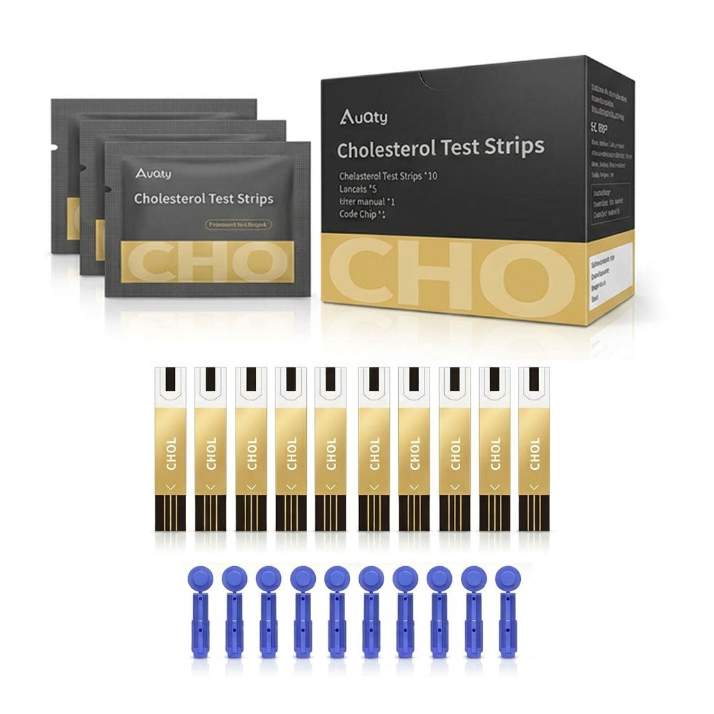 Cholesterol Test Strips for AuQty GUC the 3 In 1 Monitor - Steezia