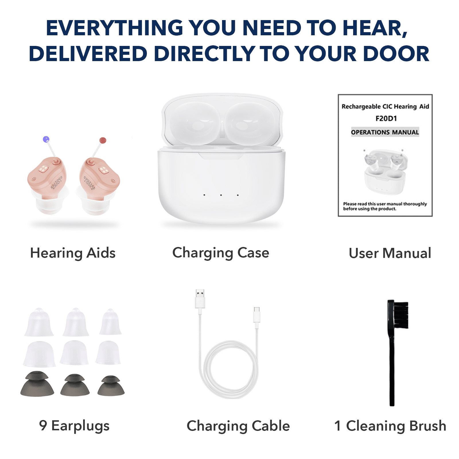 Rechargeable Digital Hearing Aids 16 Channels (Ref: F20D1)