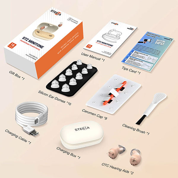 Minitone - Discreet Rechargeable CIC Hearing Aids - Steezia