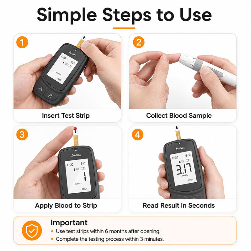 Step-by-step guide on using a steezia cholesterol test meter at home